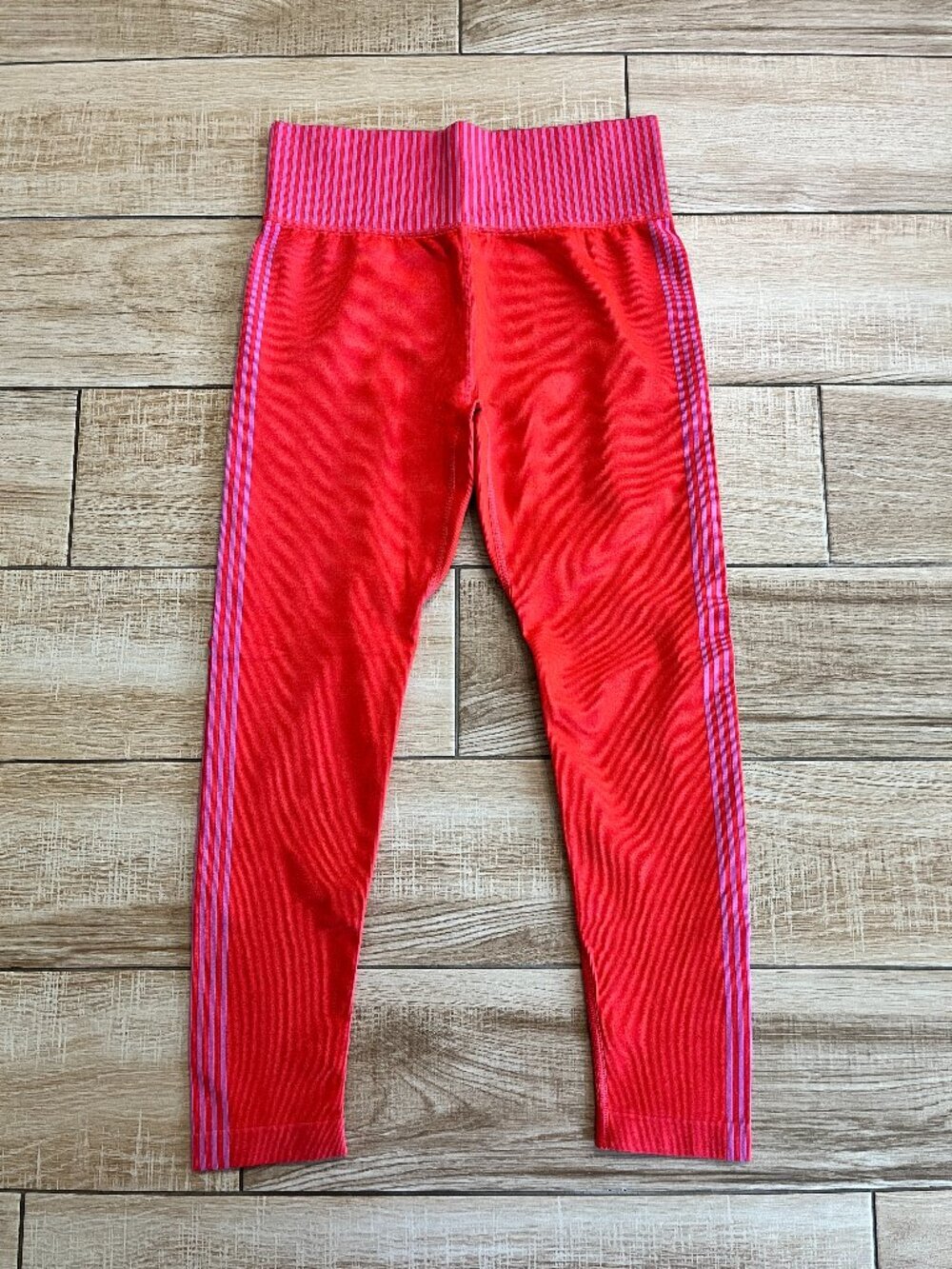Womens Sage Collective Pink Stripe Leggings - M
